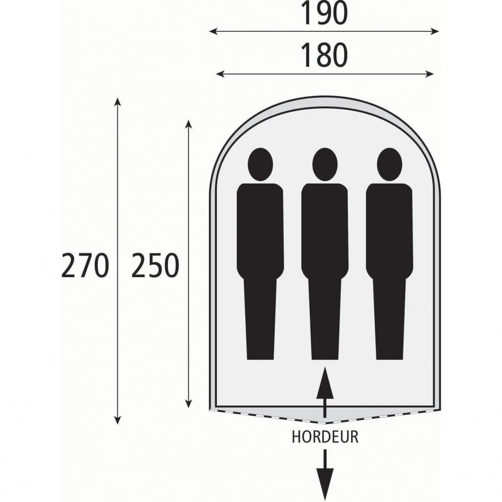 Safarica Cycloon L Pop Up - 3 Persoons Tent Blauw - Afbeelding 3