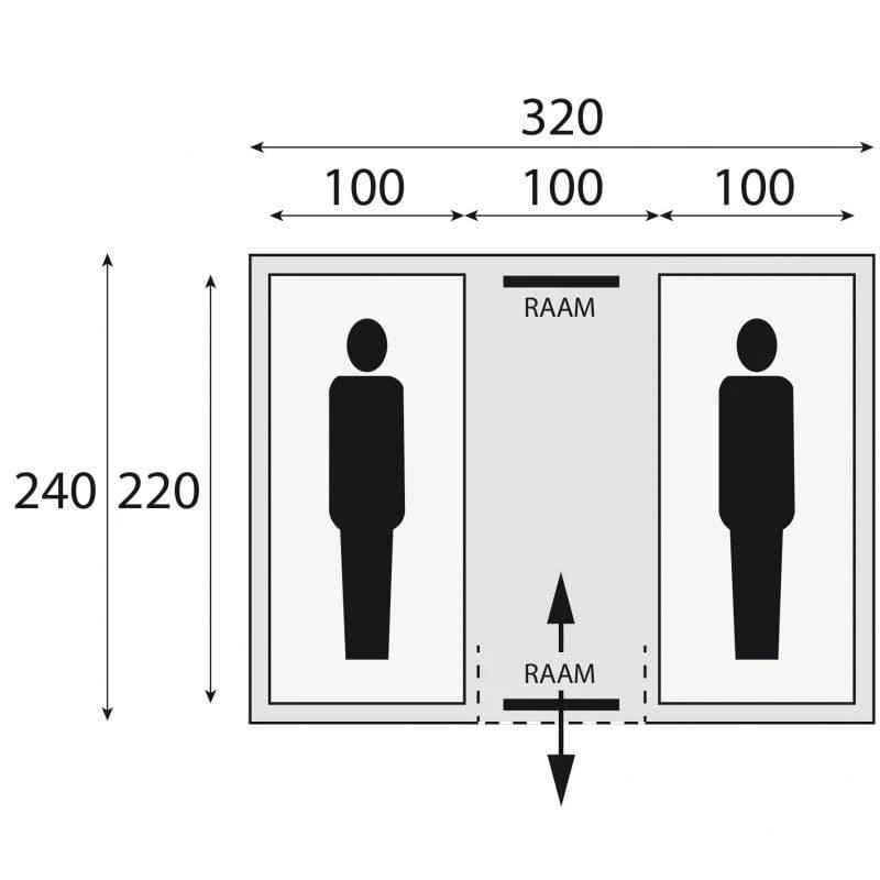Safarica Chicco 2 / 2 Persoons Tent Grijs - Afbeelding 2
