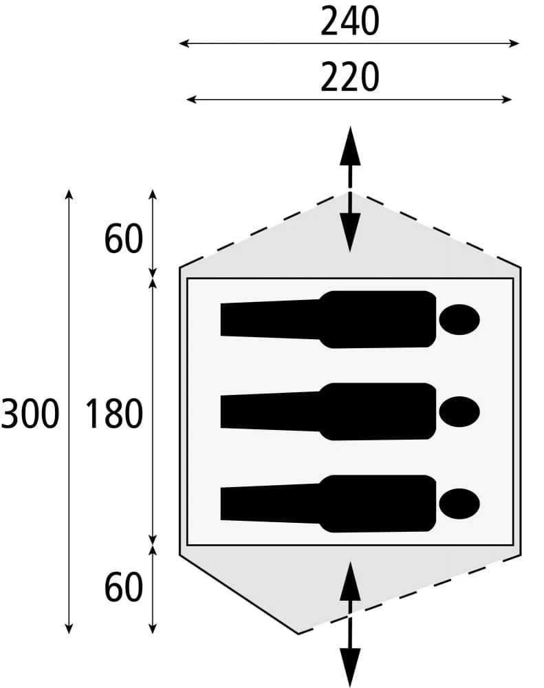 Bardani Stratos 240 / 3 Persoons Tent Grijs - Afbeelding 7