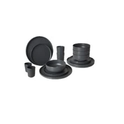 Bo-Camp Patom 16-delige Serviesset Donkergrijs