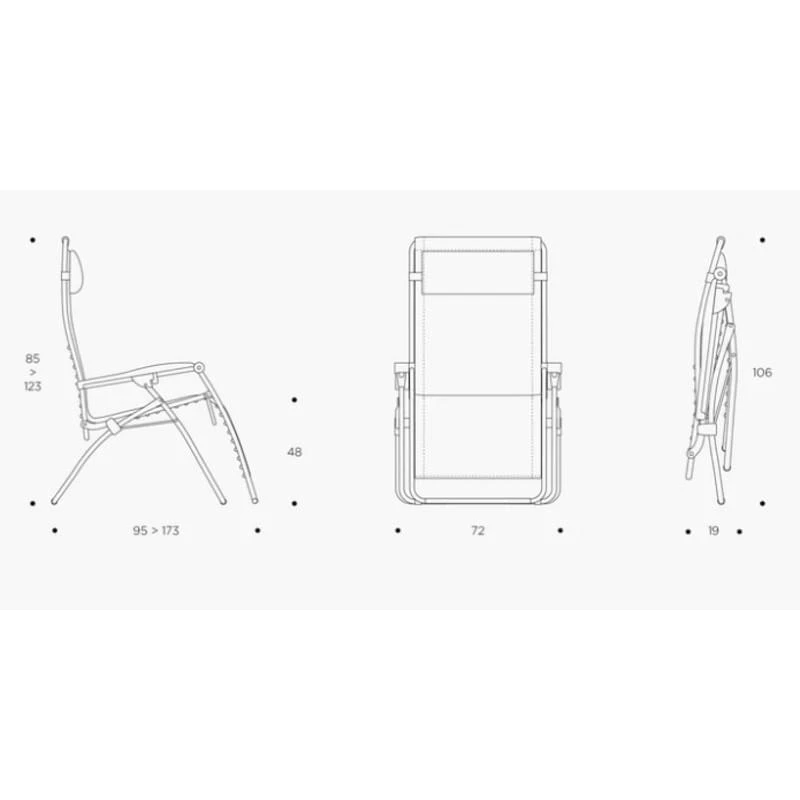 Lafuma RSXA Clip Batyline XL Relaxstoel Grijs - Afbeelding 4