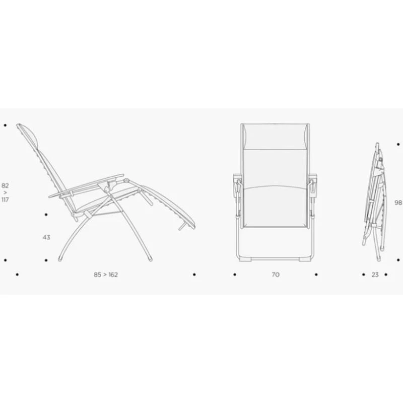 Lafuma Evolution Air Comfort Relaxstoel Donkergrijs - Afbeelding 5