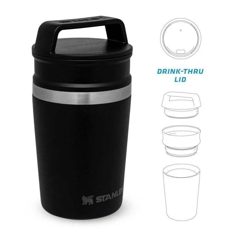 Stanley The Shortstack Travel Mug 0,23L Zwart - Afbeelding 3