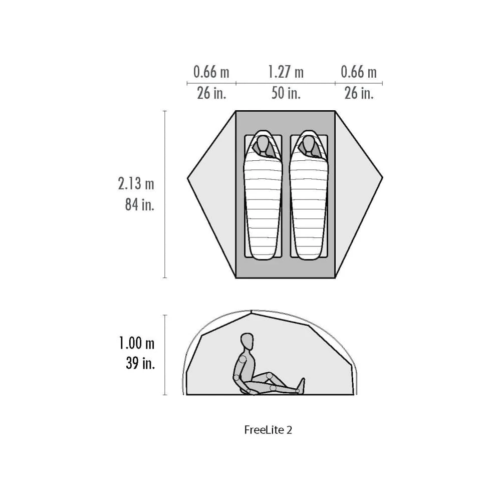 MSR FreeLite 2 / 2 Persoons Tent Groen - Afbeelding 3
