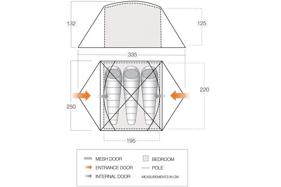 Vango Tryfan 300 / 3-Persoons Tent Groen - Afbeelding 2