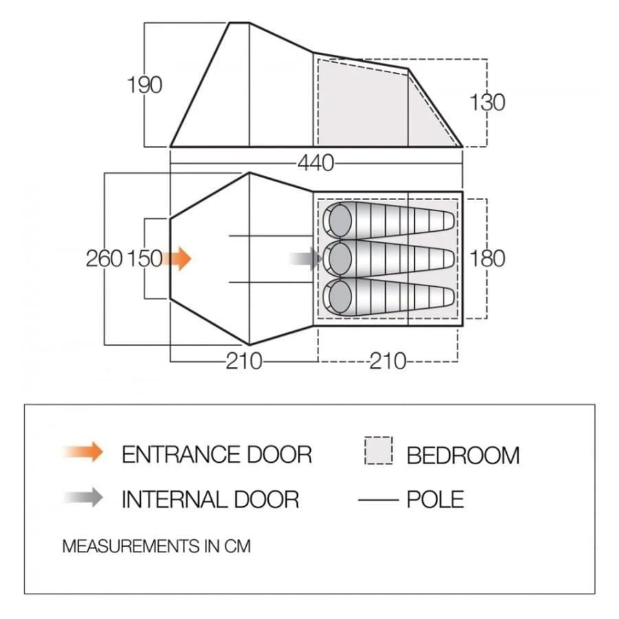 Vango Galaxy 300 / 3 Persoons Tent Groen - Afbeelding 3